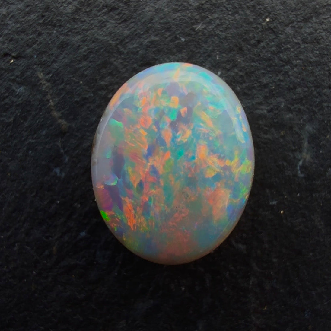 1.07cts Affordable Gem Dark Opal With A Beautiful Red Pink Multicolor Pattern