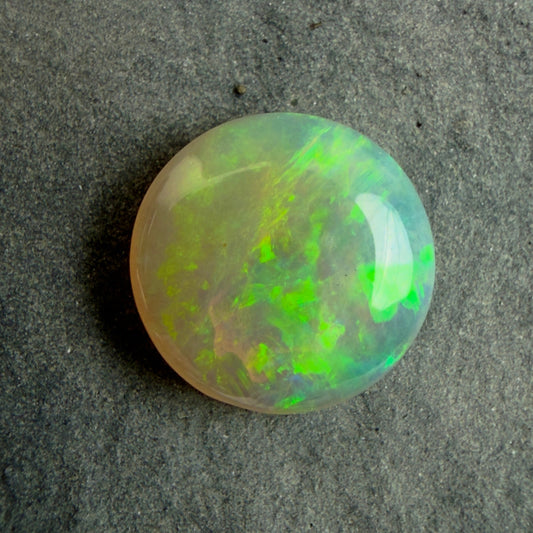 2cts Affordable Crystal Opal With A Beautiful Green Orange Pattern