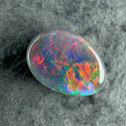 1.31cts Gem Black Opal With A Beautiful Red Pink Multicolor Pattern