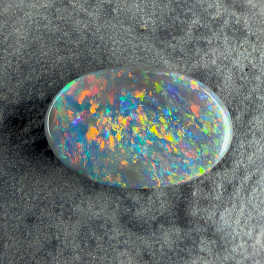 0.96cts Gem Dark Opal With A Beautiful Red Pink Multicolor Pattern