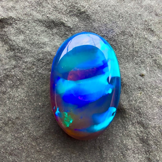 1.58cts Gem Crystal Opal With Green Blue Brush Stroke Pattern