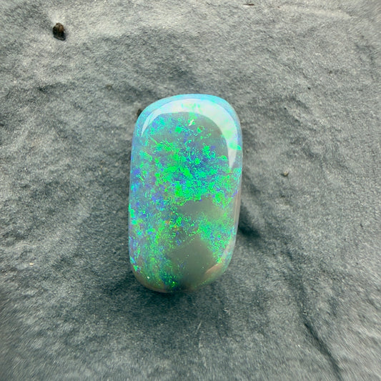 1.77cts Affordable Dark Opal With A Blue Green speckled Pattern
