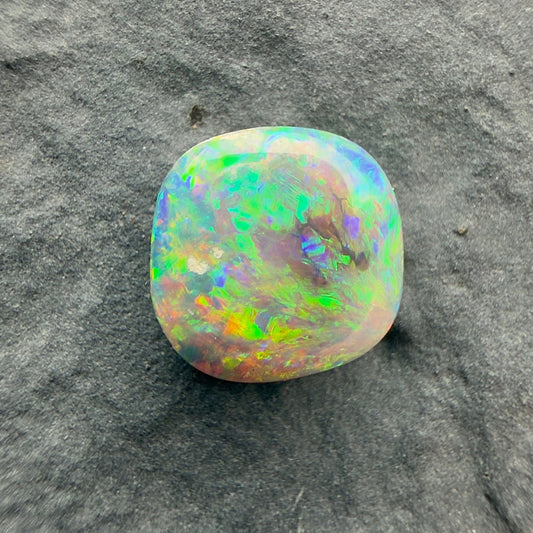 1.3cts Affordable Gem Dark Opal With A Red Pink Multicolor Pattern