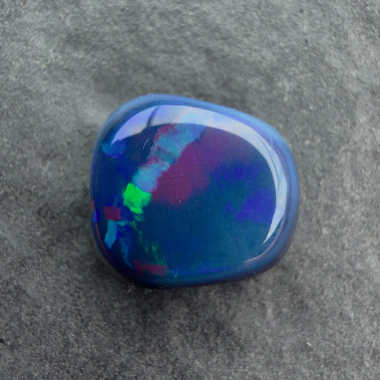 1.63cts Affordable Black Opal With A Deep Blue Green Play of color