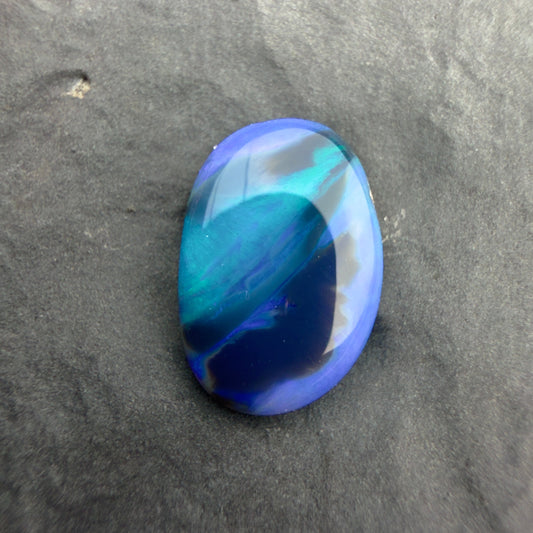 1.29cts Affordable Dark Opal With A Green Blue Color Palette
