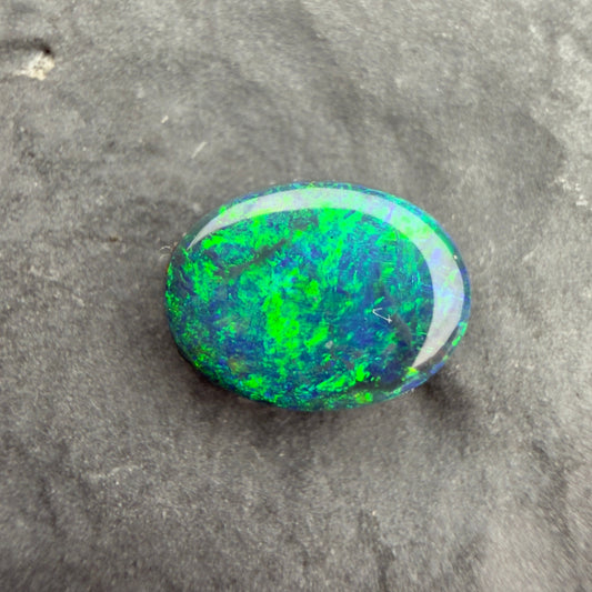 0.92cts Gem Black Opal With A Blue Green Palette