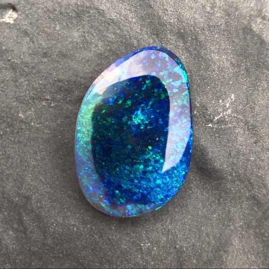 0.74cts Affordable Dark Opal With A Green Blue Palette