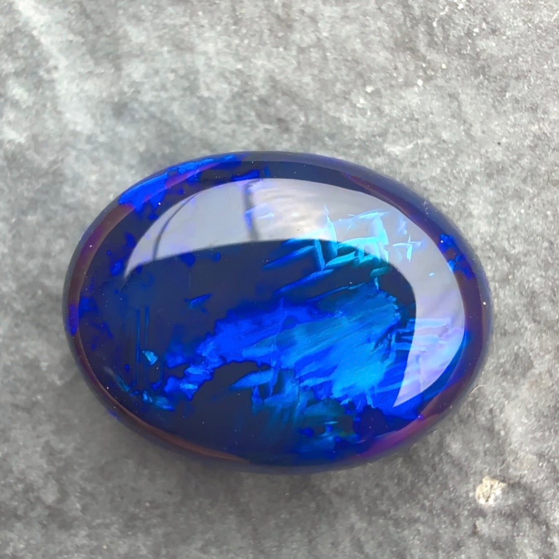 4.89cts Affordable Black Opal With A Deep Blue Palette