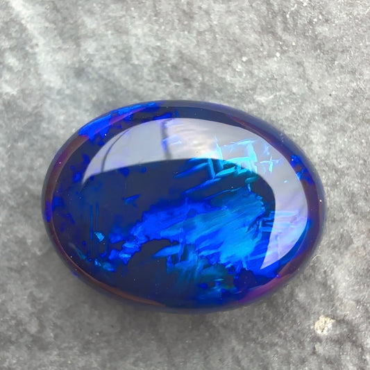 4.89cts Affordable Black Opal With A Deep Blue Palette