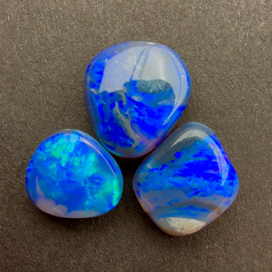 (Price For Parcel) Black Opal Bundle With A Blue Green Play Of Color, From Lightning Ridge Australia