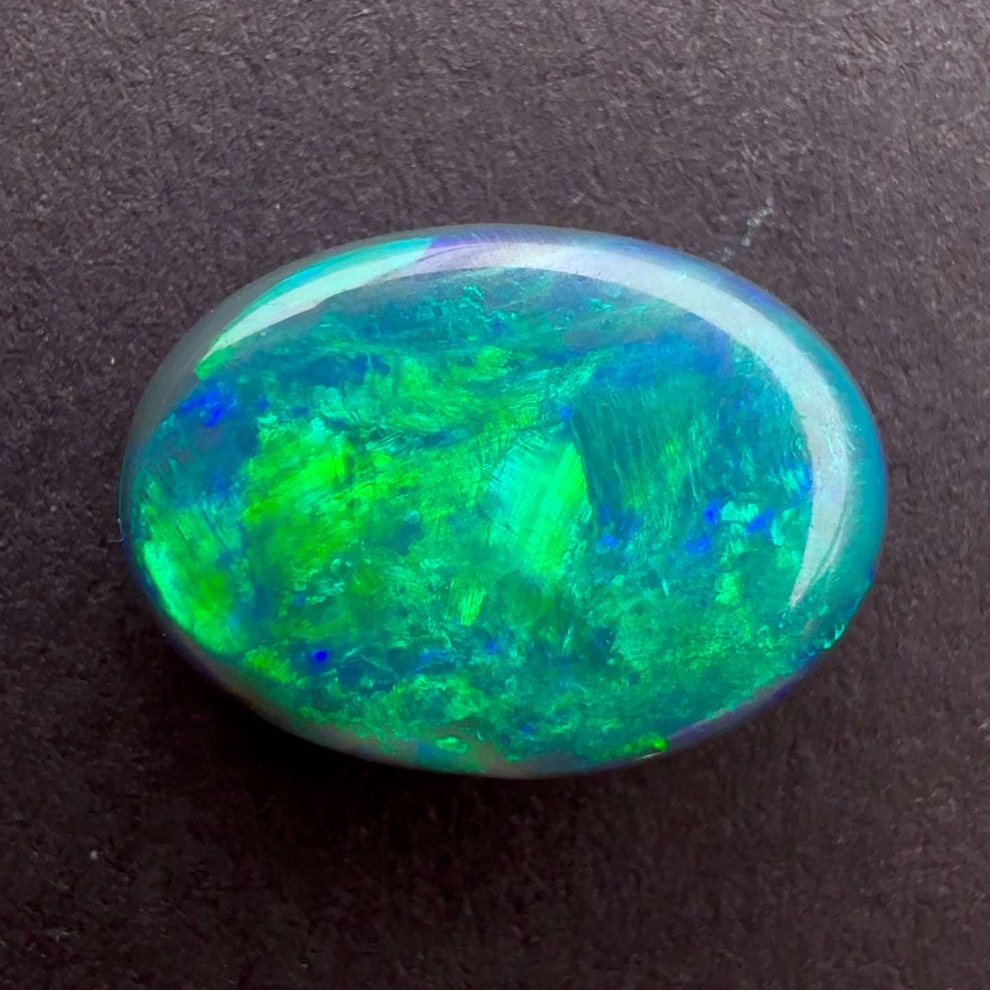 2.45cts Black Opal With A Blue Green Play Of Color, From Lightning Ridge Australia