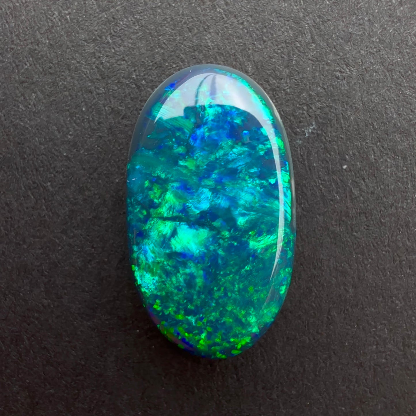 2.66cts Black Opal With A Blue and Green Play Of Color, From Lightning Ridge Australia