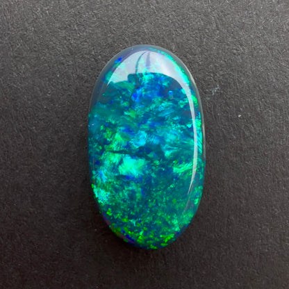 2.66cts Black Opal With A Blue and Green Play Of Color, From Lightning Ridge Australia