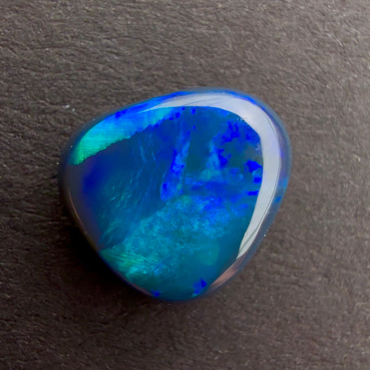 1.37cts Black Opal With A Blue Green Play Of Color, From Lightning Ridge Australia