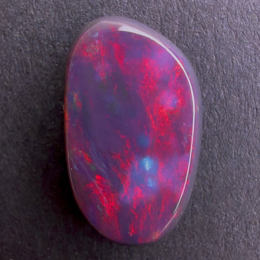 3.46cts Black Opal With A Red Pink Multicolor Play Of Color, From Lightning Ridge Australia