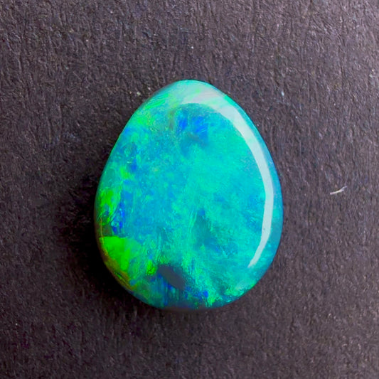 1cts Black Opal With A Deep Green Blue Play Of Color, From Lightning Ridge Australia