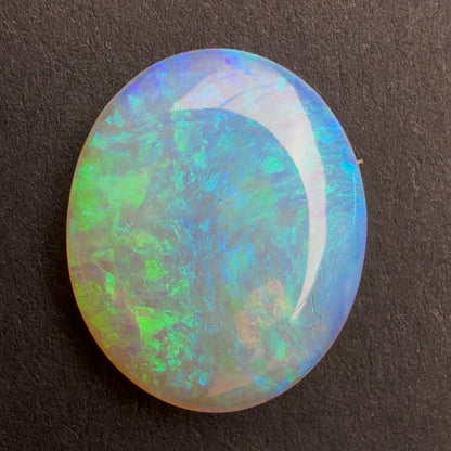 3.37cts Affordable Crystal Opal With A Blue Green Play Of Color, From Lightning Ridge Australia