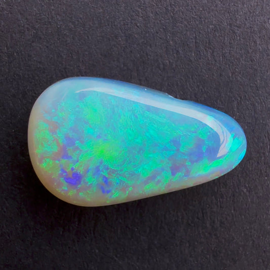 3.7cts Dark Crystal Opal With A Green Blue Play Of Color, From Lightning Ridge Australia