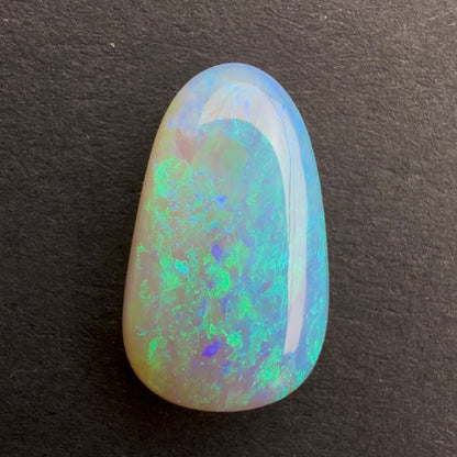 3.64cts Dark Crystal Opal With A Green Blue Play Of Color, From Lightning Ridge Australia