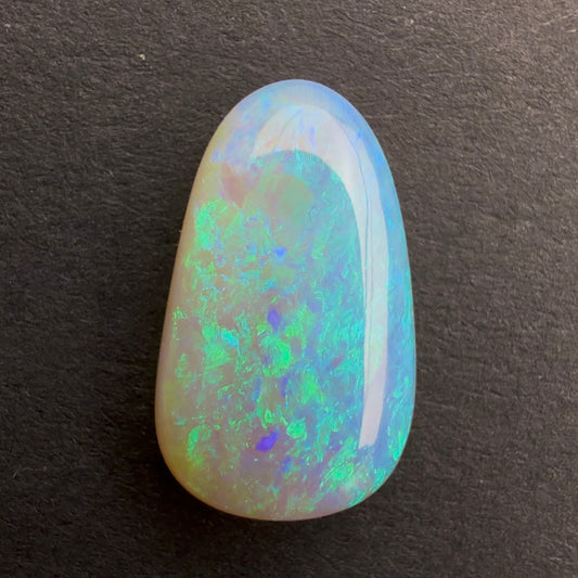 3.64cts Dark Crystal Opal With A Green Blue Play Of Color, From Lightning Ridge Australia