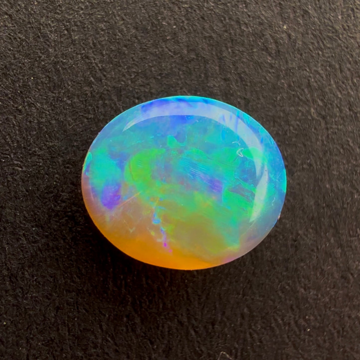 0.47cts Top Gem Crystal Opal With A Green Blue Play Of Color, From Lightning Ridge Australia