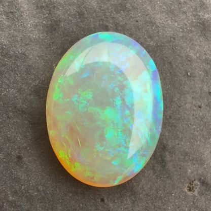 2.1cts Crystal Opal With A Green Blue Play Of Color, From Lightning Ridge Australia