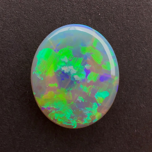 1.84cts Affordable Dark Crystal Opal With A Green Blue Play Of Color, From Lightning Ridge Australia