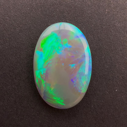 2.21cts Affordable Dark Crystal Opal With A Green Blue Play Of Color, From Lightning Ridge Australia