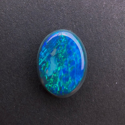 2.16cts Affordable Black Opal With A Directional Blue Green Play Of Color, From Lightning Ridge Australia