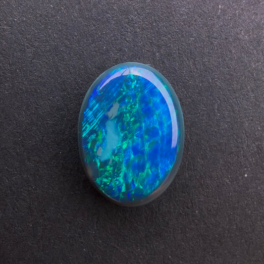 2.16cts Affordable Black Opal With A Directional Blue Green Play Of Color, From Lightning Ridge Australia