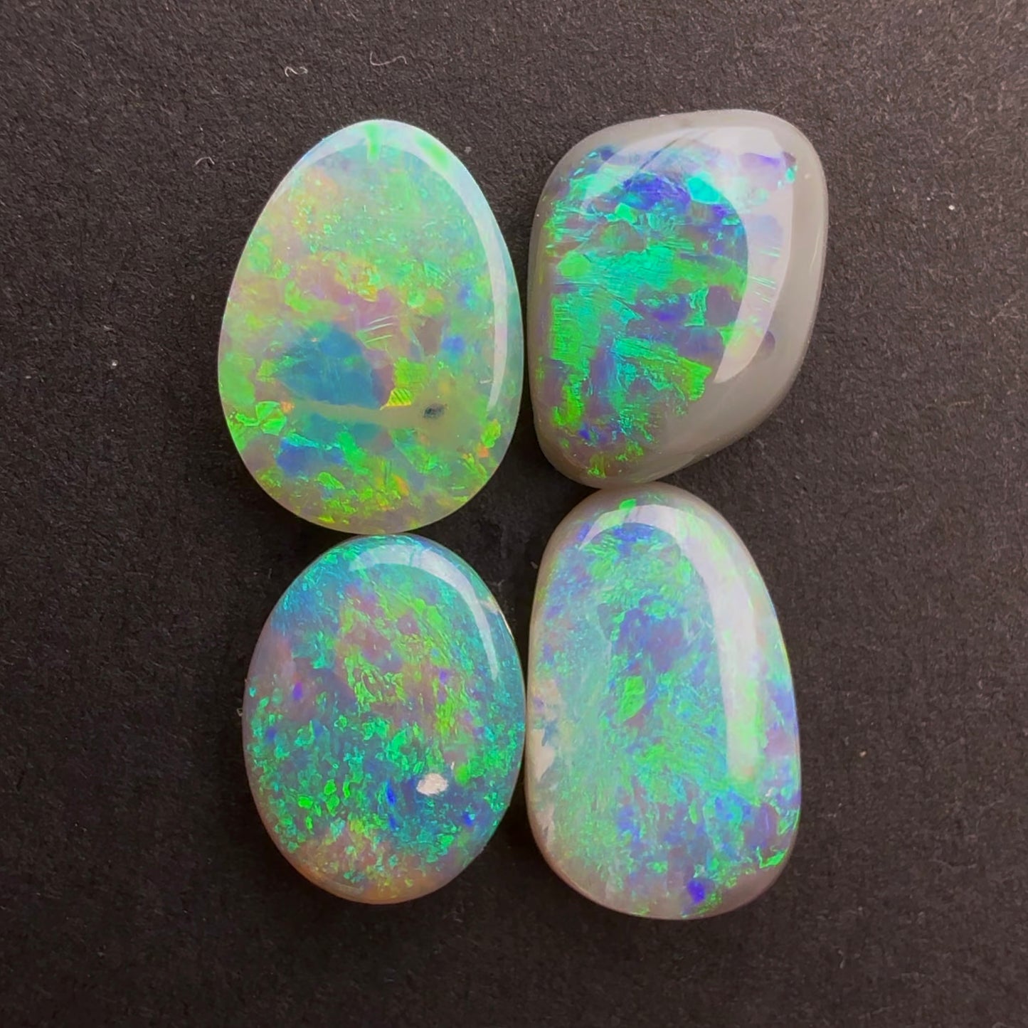 (Price For Parcel) Affordable Dark Opal Bundle With A Green Blue Play Of Color, From Lightning Ridge Australia