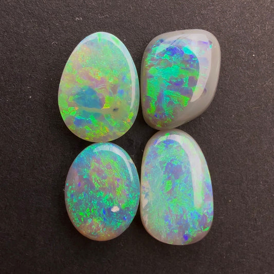 (Price For Parcel) Affordable Dark Opal Bundle With A Green Blue Play Of Color, From Lightning Ridge Australia