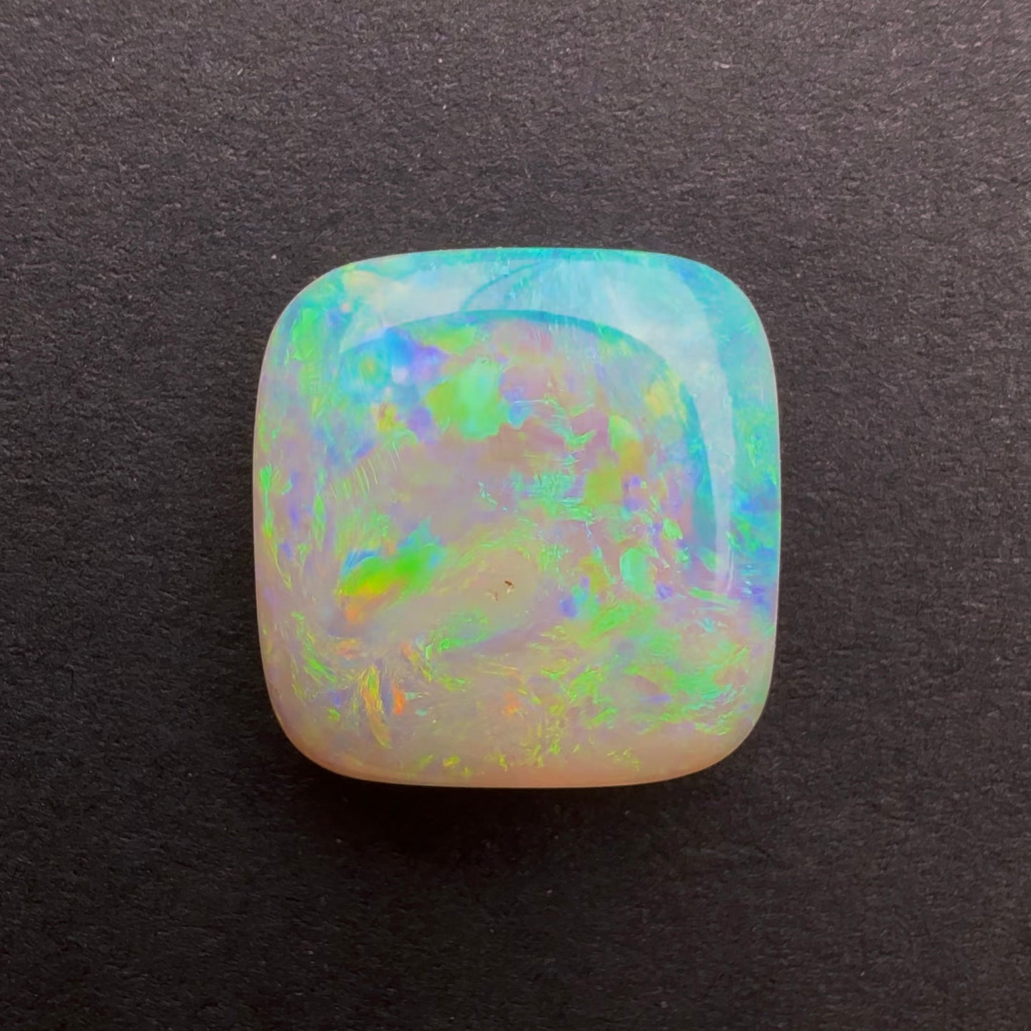 3.43cts Affordable Dark Crystal Opal With A Blue Green Multicolor Play Of Color, From Lightning Ridge Australia