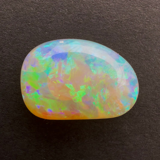 3.85cts Affordable Crystal Opal With A Blue Green Play Of Color, From Lightning Ridge Australia