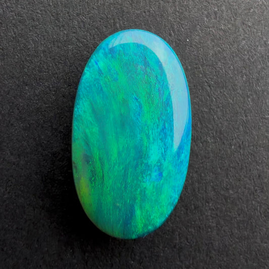 2.87cts Dark Opal With A Green Blue Play Of Color, From Lightning Ridge Australia