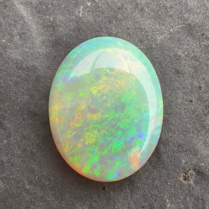 2.65cts Affordable Crystal Opal With A Green Blue Play Of Color, From Lightning Ridge Australia