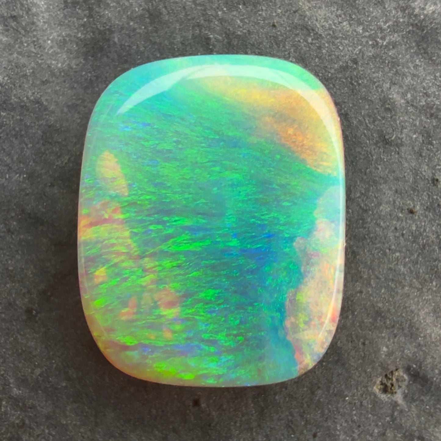 2.68cts Crystal Opal With A Green Blue Play Of Color, From Lightning Ridge Australia
