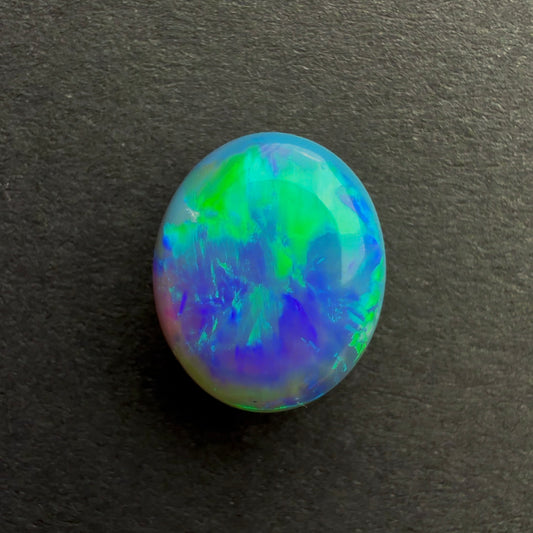 3.2cts Black Opal With A Green Blue Play Of Color, From Lightning Ridge Australia