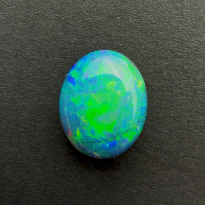 2.45cts Black Opal With A Green Blue Play Of Color, From Lightning Ridge Australia
