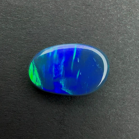 2.19cts Black Opal With A Green Blue Play Of Color, From Lightning Ridge Australia