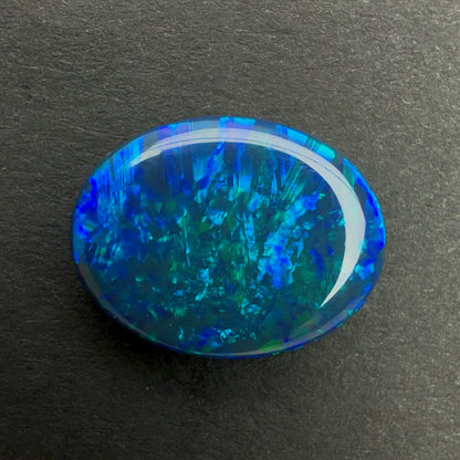 5.31cts Black Opal With A Green Blue Play Of Color, From Lightning Ridge Australia
