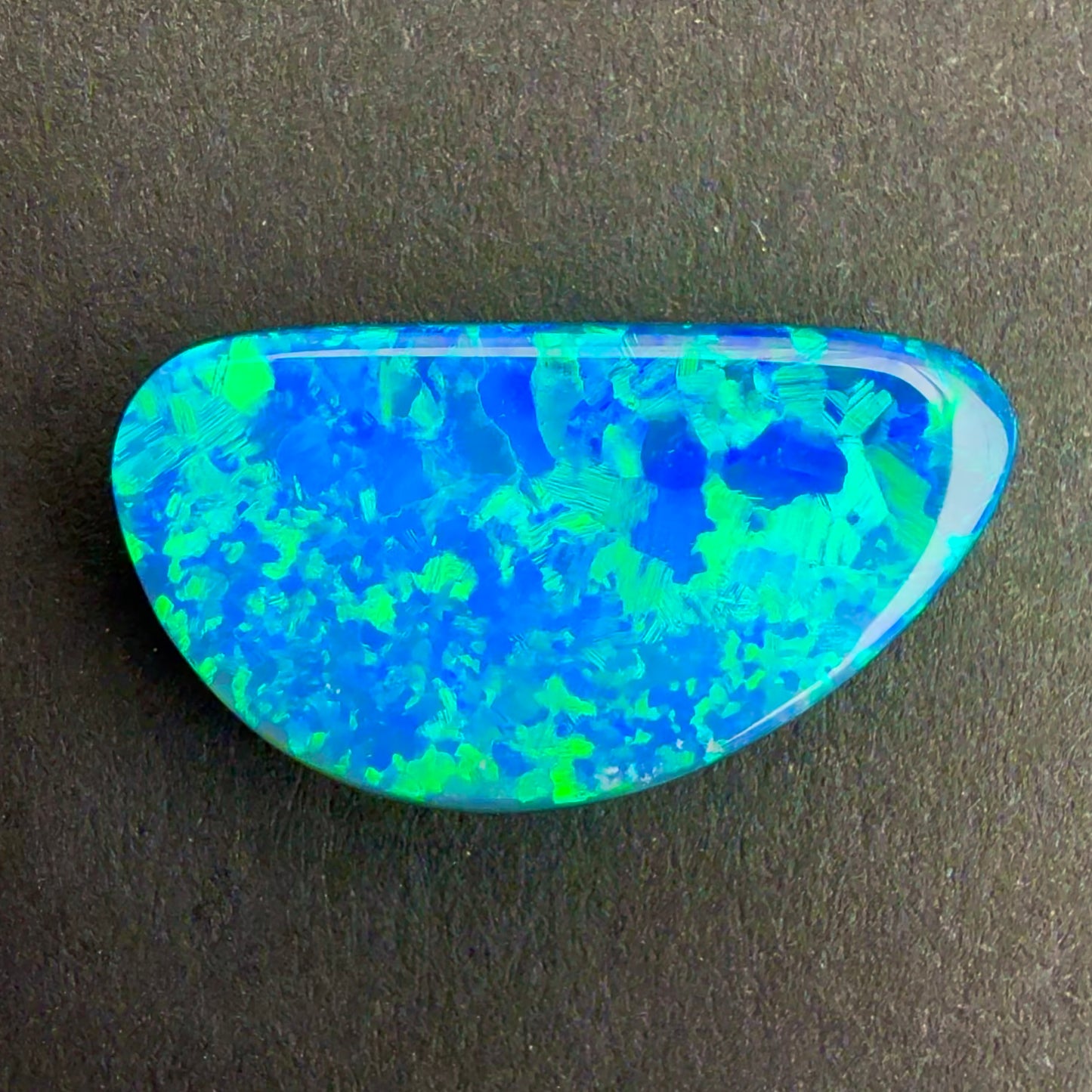 6.34cts Top Gem Black Opal With A Green Blue Play Of Color, From Lightning Ridge Australia