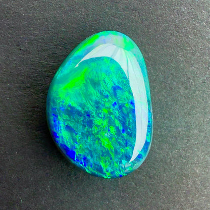 6.97cts Top Gem Black Opal With A Green Blue Play Of Color, From Lightning Ridge Australia