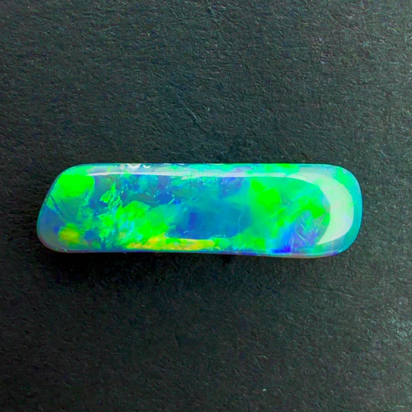 1.27cts Black Opal With A Green Blue Play Of Color, From Lightning Ridge Australia