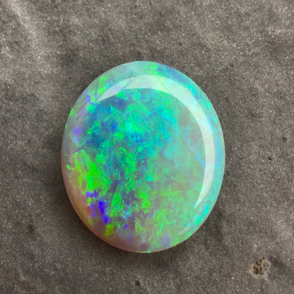 1.75cts Affordable Crystal Opal With A Green Blue Play Of Color, From Lightning Ridge Australia