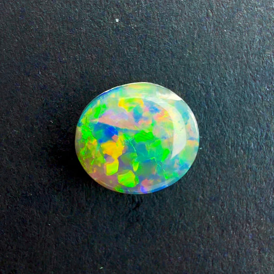 0.75cts Dark Opal With A Green, Yellow, Gold Multicolor Play Of Color, From Lightning Ridge Australia
