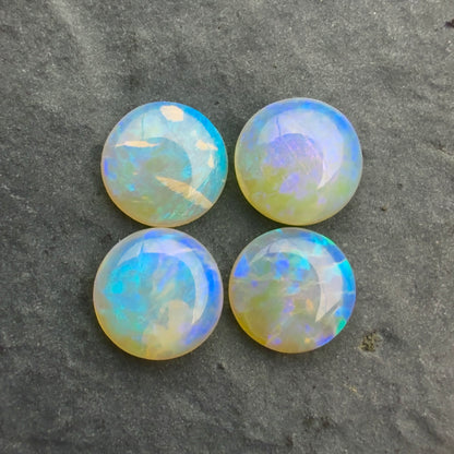 (Price For Parcel) 6mm Round Crystal Opals With A Green Blue Play Of Color, From Lightning Ridge Australia