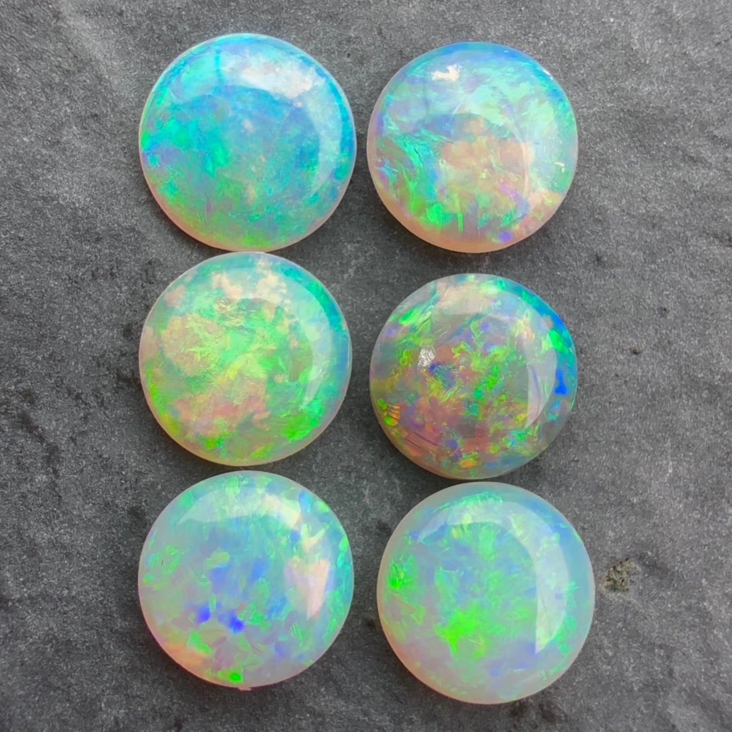 (Price For Parcel) 2.32cts Bundle Crystal Opals With A Green Blue Play Of Color, From Lightning Ridge Australia