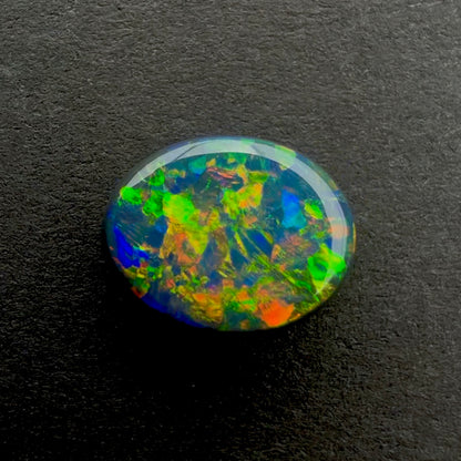 1.19cts Black Opal With A Green Blue Multicolor Play Of Color, From Lightning Ridge Australia
