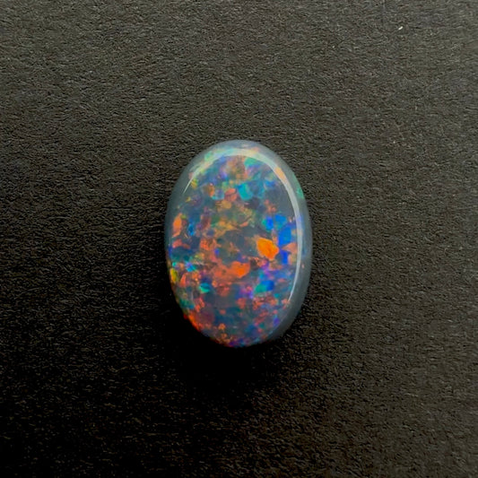 1.06cts Black Opal With A Red Pink Multicolor Play Of Color, From Lightning Ridge Australia